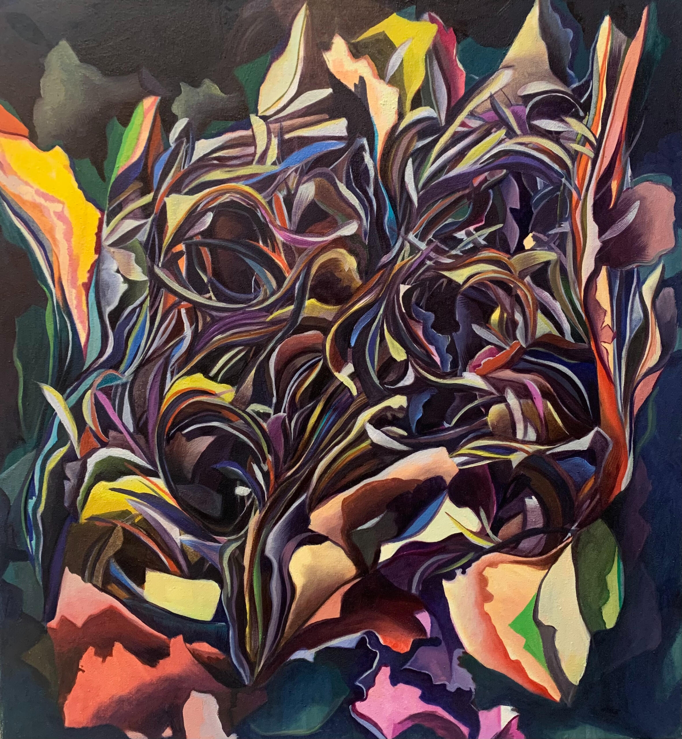Collective Nest, 2022, Oil on Canvas, 27" x 25"